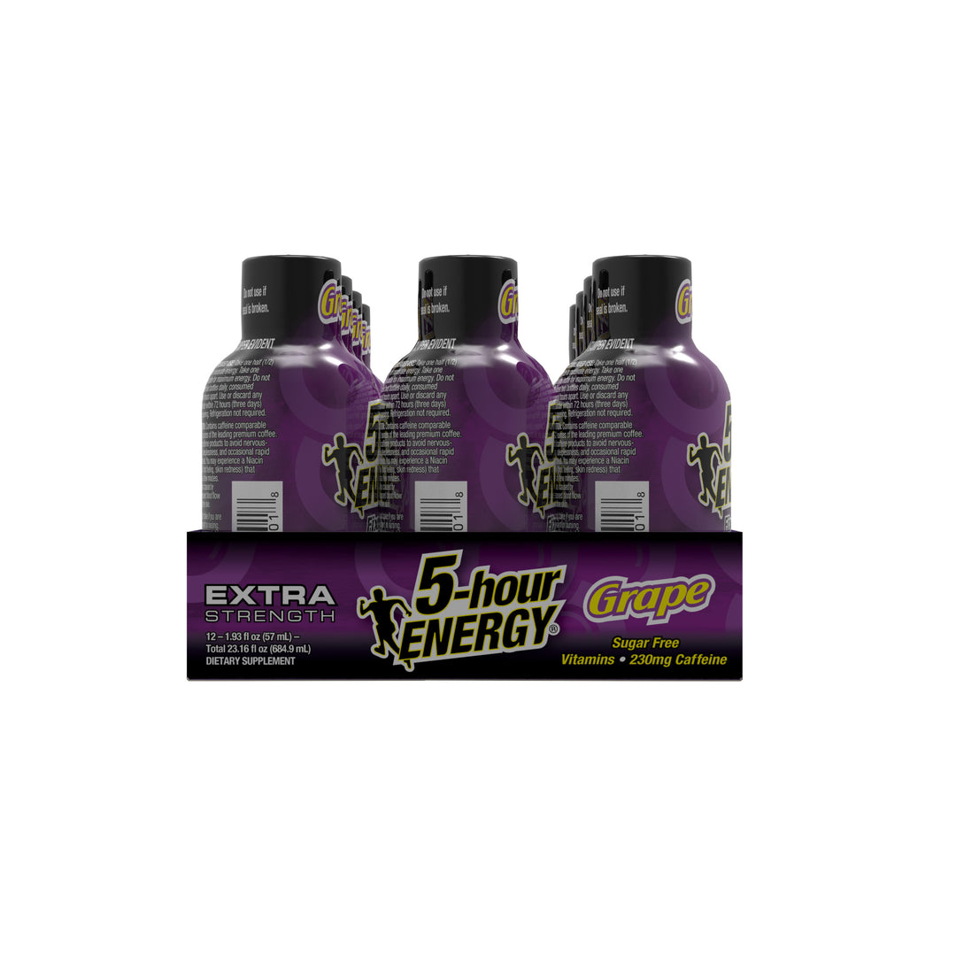 5-Hour Energy Extra Strength Grape Energy Shot-1.93 fl oz.s-12/Box-18/Case