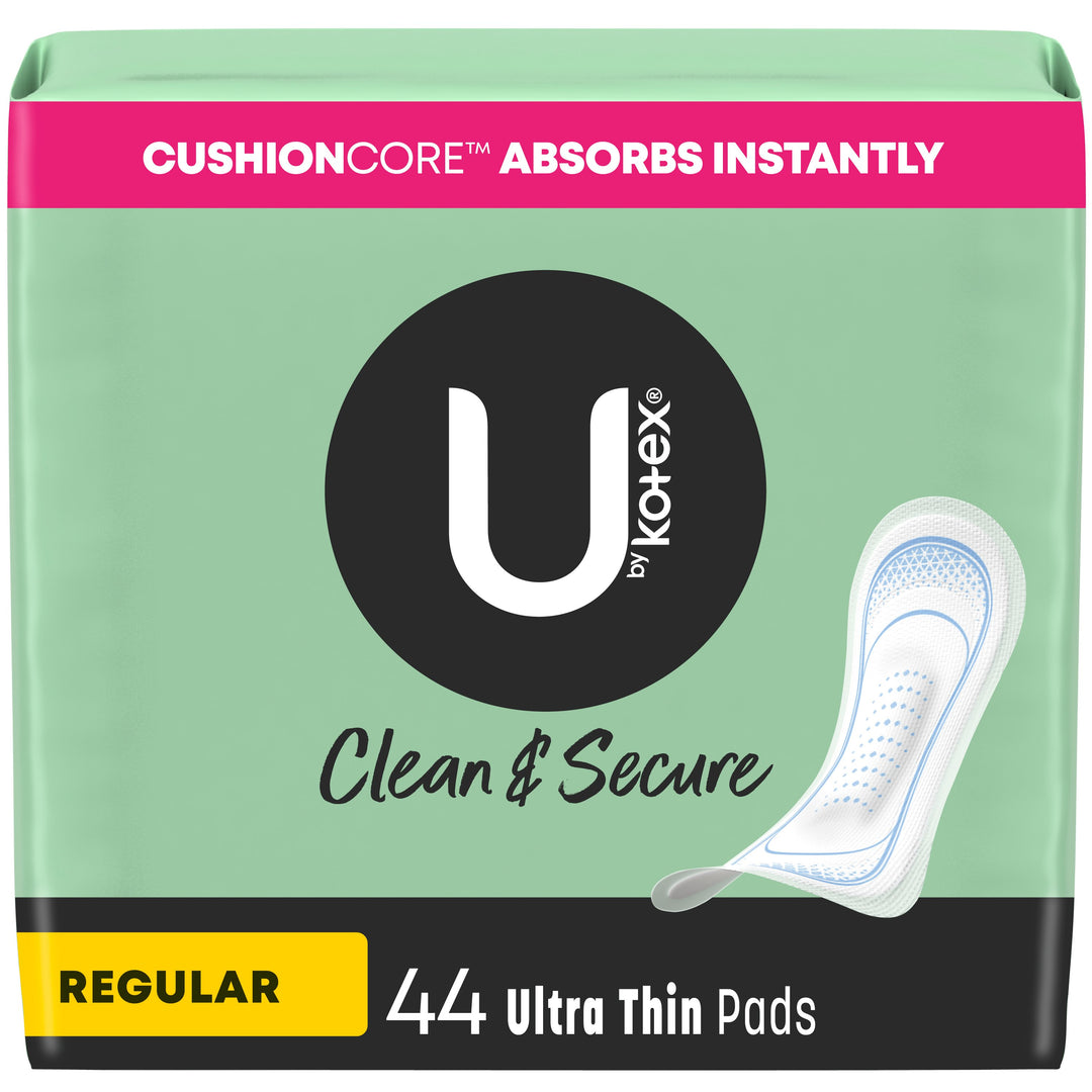 U By Kotex Kotex Maxi Pads Super Long-22 Count-8/Case