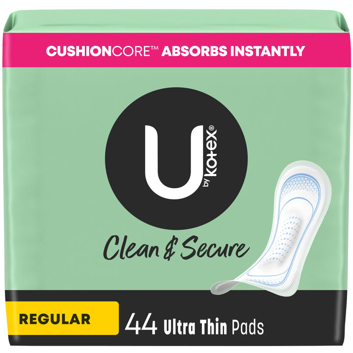U By Kotex Kotex Maxi Pads Super Long-22 Count-8/Case