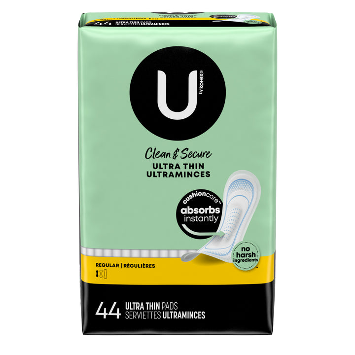 U By Kotex Kotex Maxi Pads Super Long-22 Count-8/Case