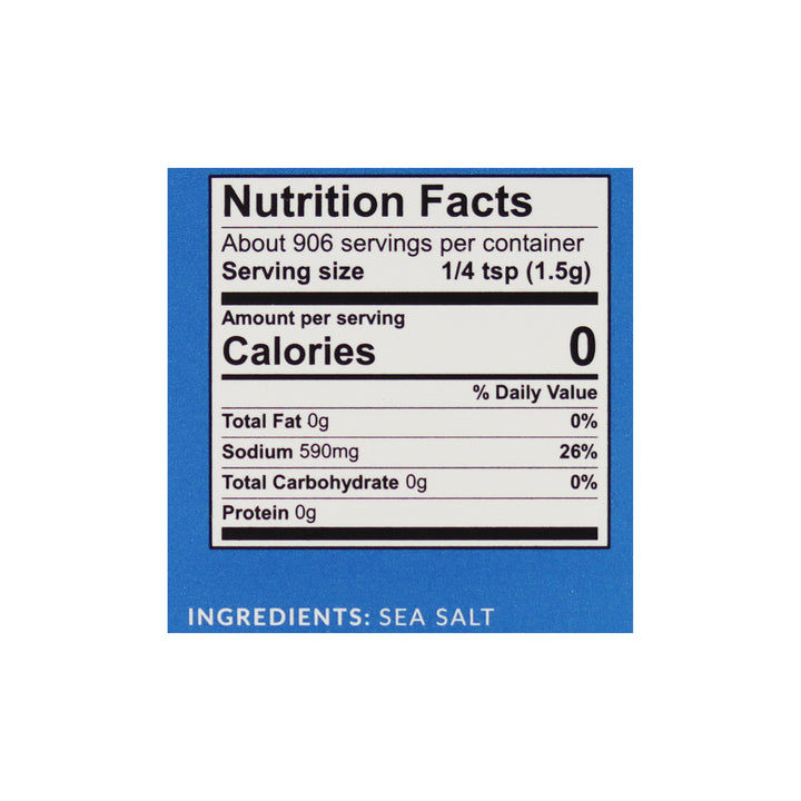 True Salt Kosher Grain Sea Salt Box-3 lb.-12/Case