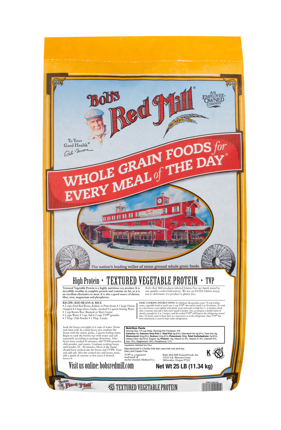 Bob's Red Mill Natural Foods Inc Textured Vegetable Protein-25 lb.