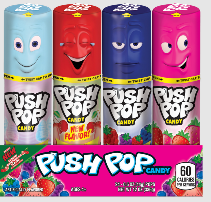 Push Pops Display Box-0.5 oz.-24/Box-24/Case