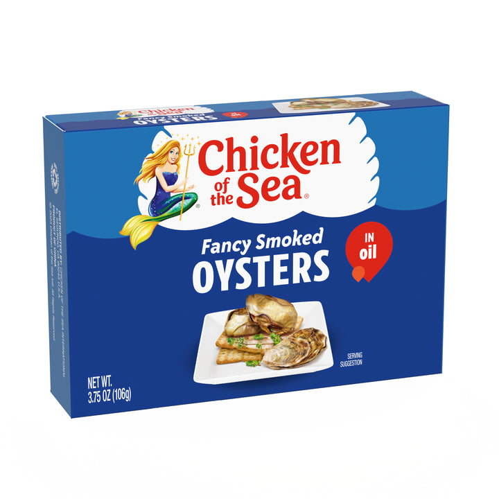 Chicken Of The Sea Smoked Oysters In Oil-3.75 oz.-18/Case