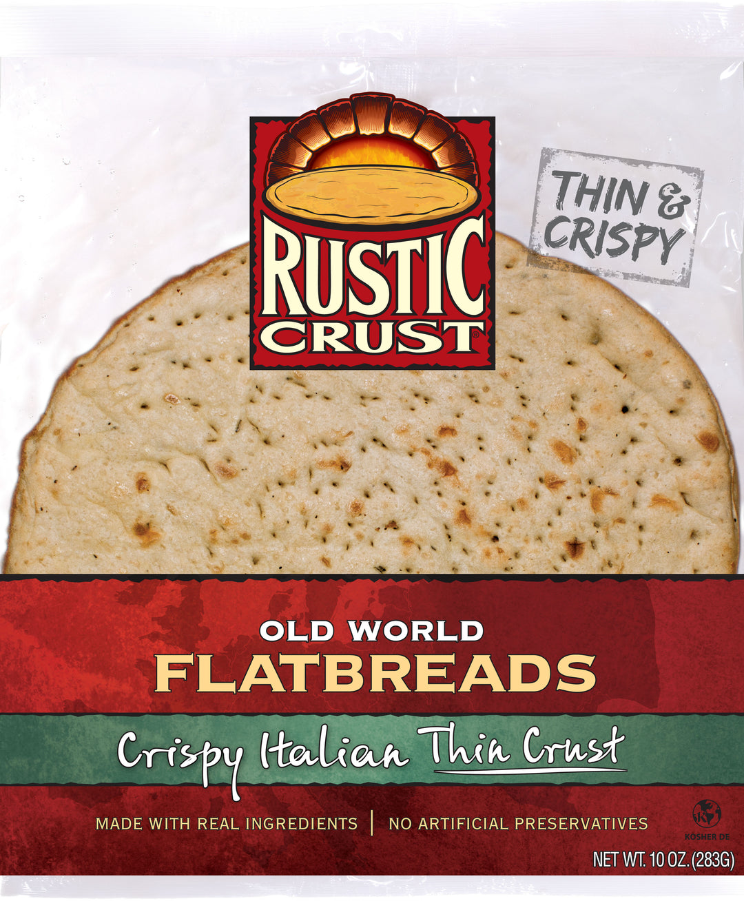 Rustic Crust Crispy Italian Thin Pizza Crust-1 Each-8/Case