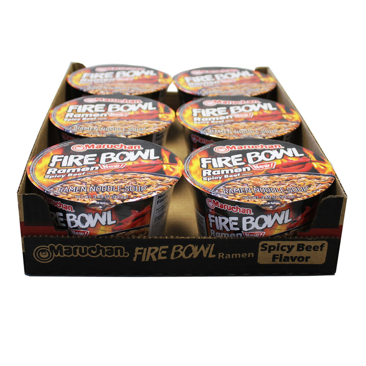 Maruchan Bowl Flaming Beef-3.49 oz.-6/Case