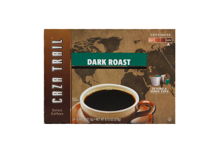 Caza Trail Coffee Dark Roast Single Service Brewing Cup-24 Each-4/Case