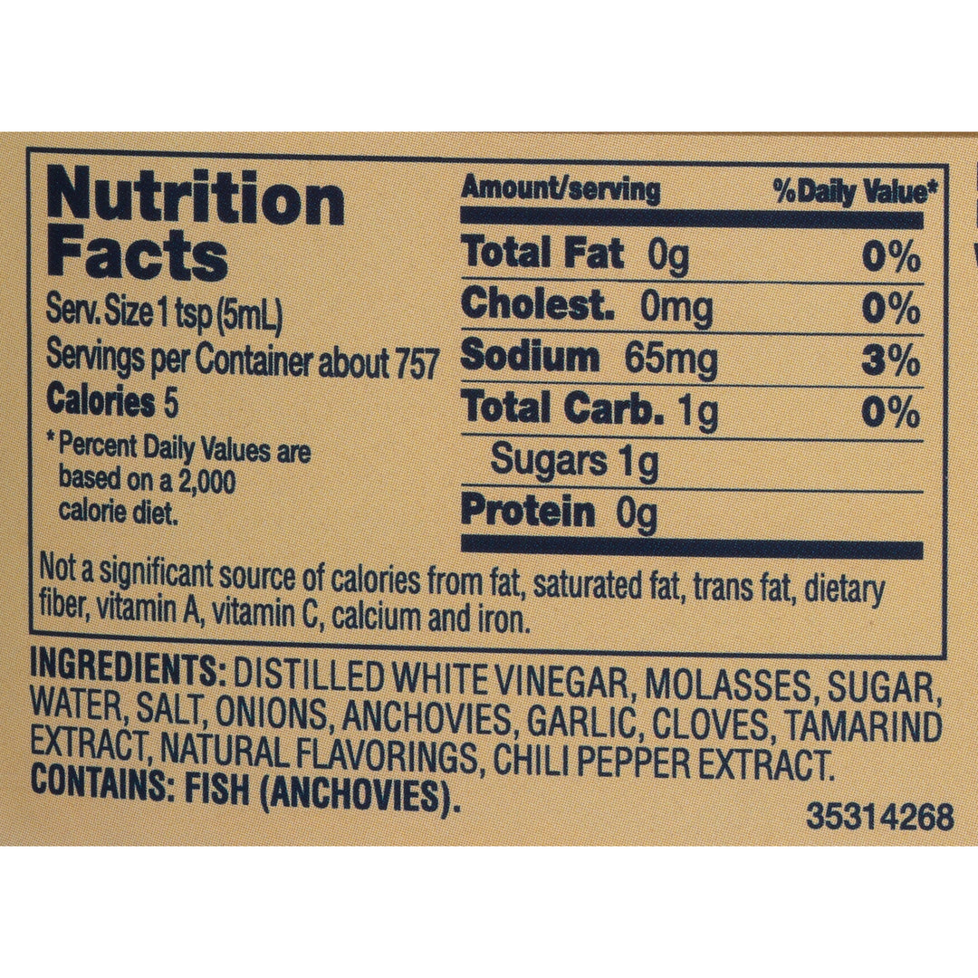 Lea & Perrins Worcestershire Sauce Bulk-1 Gallon-3/Case