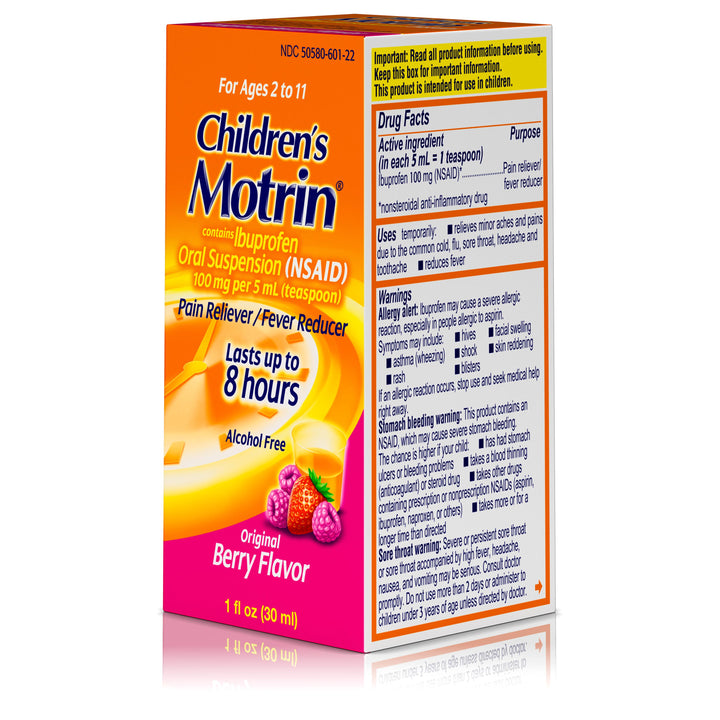 Motrin Children's Children's Motrin Suspension Berry-1 fl oz.s-6/Box-12/Case