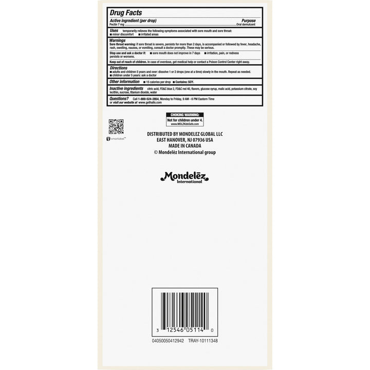 Halls Breezers Cool Berry Cough Drops-25 Count-12/Box-4/Case