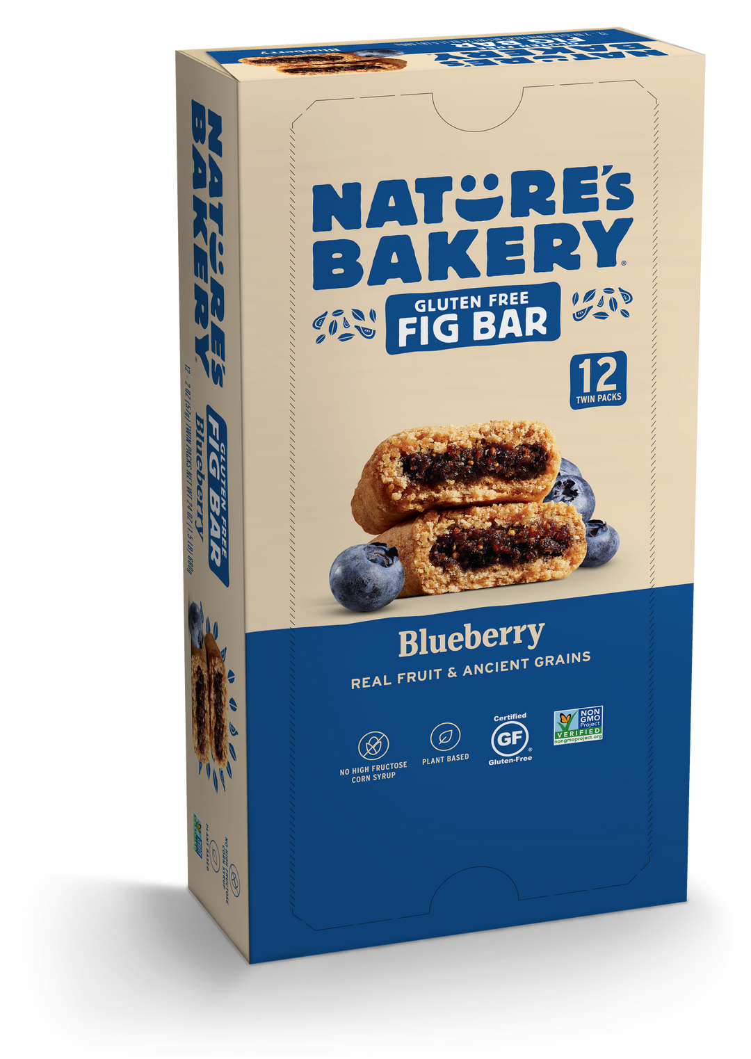 Nature's Bakery Fig Bar Blueberry Gluten Free-1 Each-12/Box-7/Case