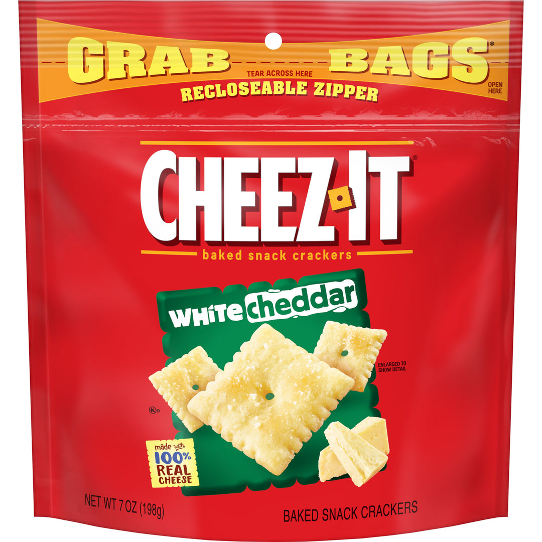 Cheez-It Grab Bag Reclosable White Cheddar Crackers-7 oz.-6/Case