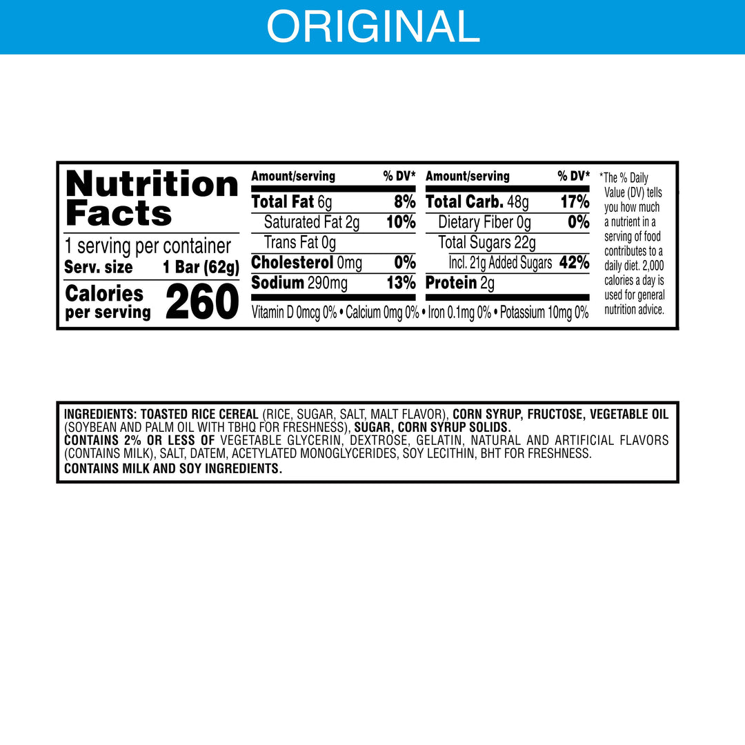 Rice Krispies Rice Krispies Squares Original-2.2 oz.-12/Box-6/Case