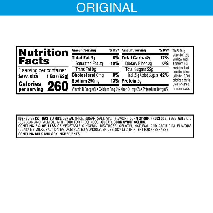 Rice Krispies Rice Krispies Squares Original-2.2 oz.-12/Box-6/Case
