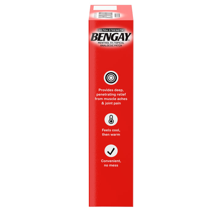 Bengay Ultra Strength Large Pain Relieving Patch-4 Count-6/Box-6/Case