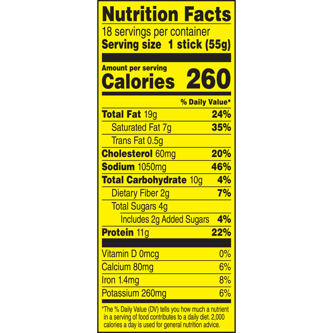 Slim Jim Monster Honey Barbecue Flavored Smoked Meat Snack Sticks-1.94 oz.-18/Box-6/Case
