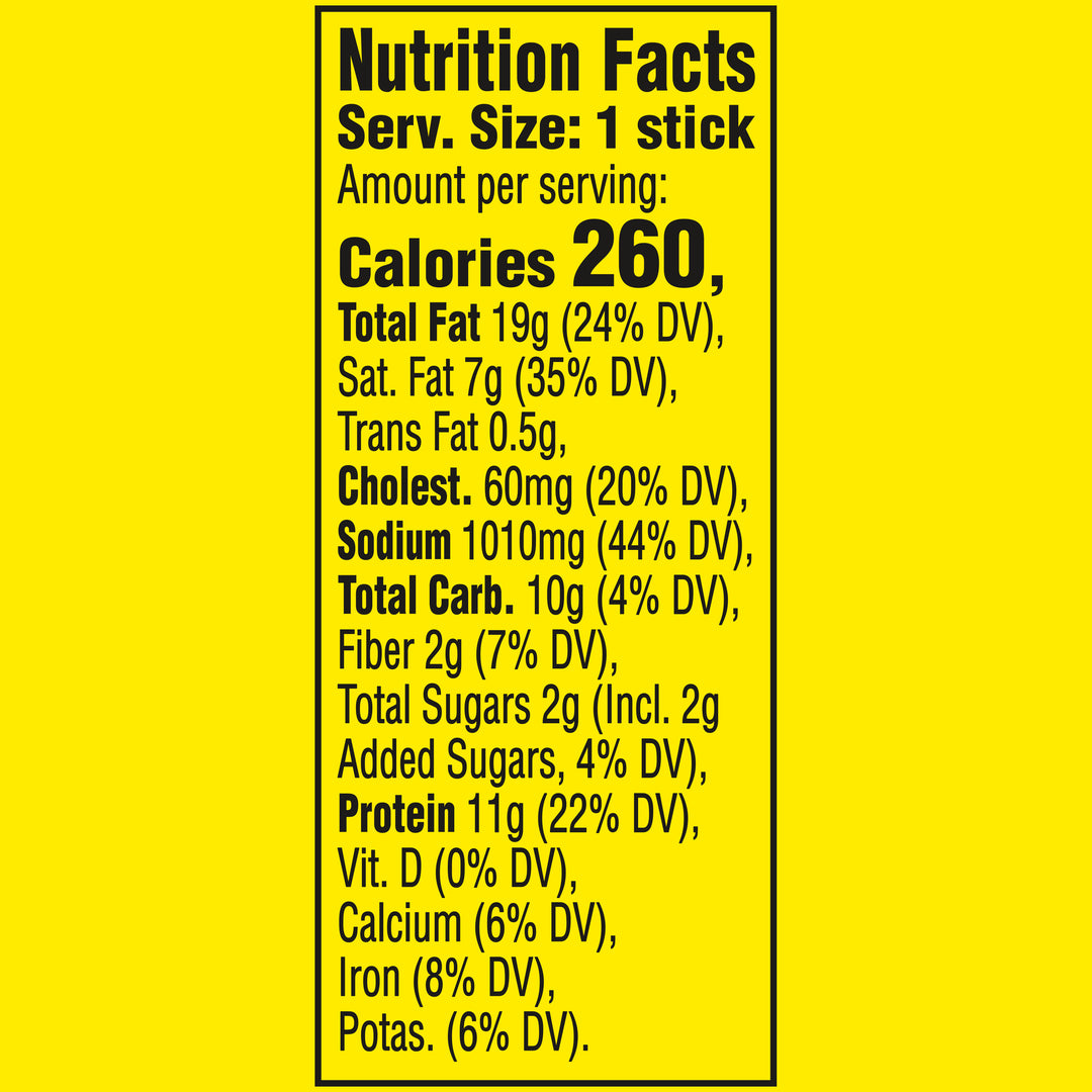 Slim Jim Monster Honey Barbecue Flavored Smoked Meat Snack Sticks-1.94 oz.-18/Box-6/Case