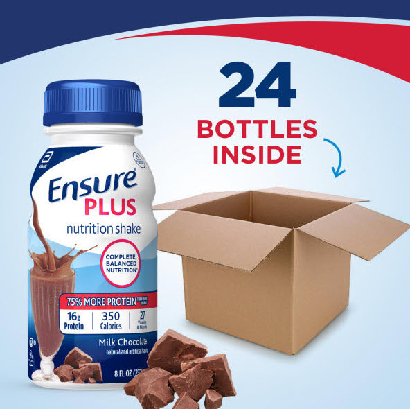 Ensure Plus Chocolate 8 oz.-8 fl oz.s-6/Box-4/Case
