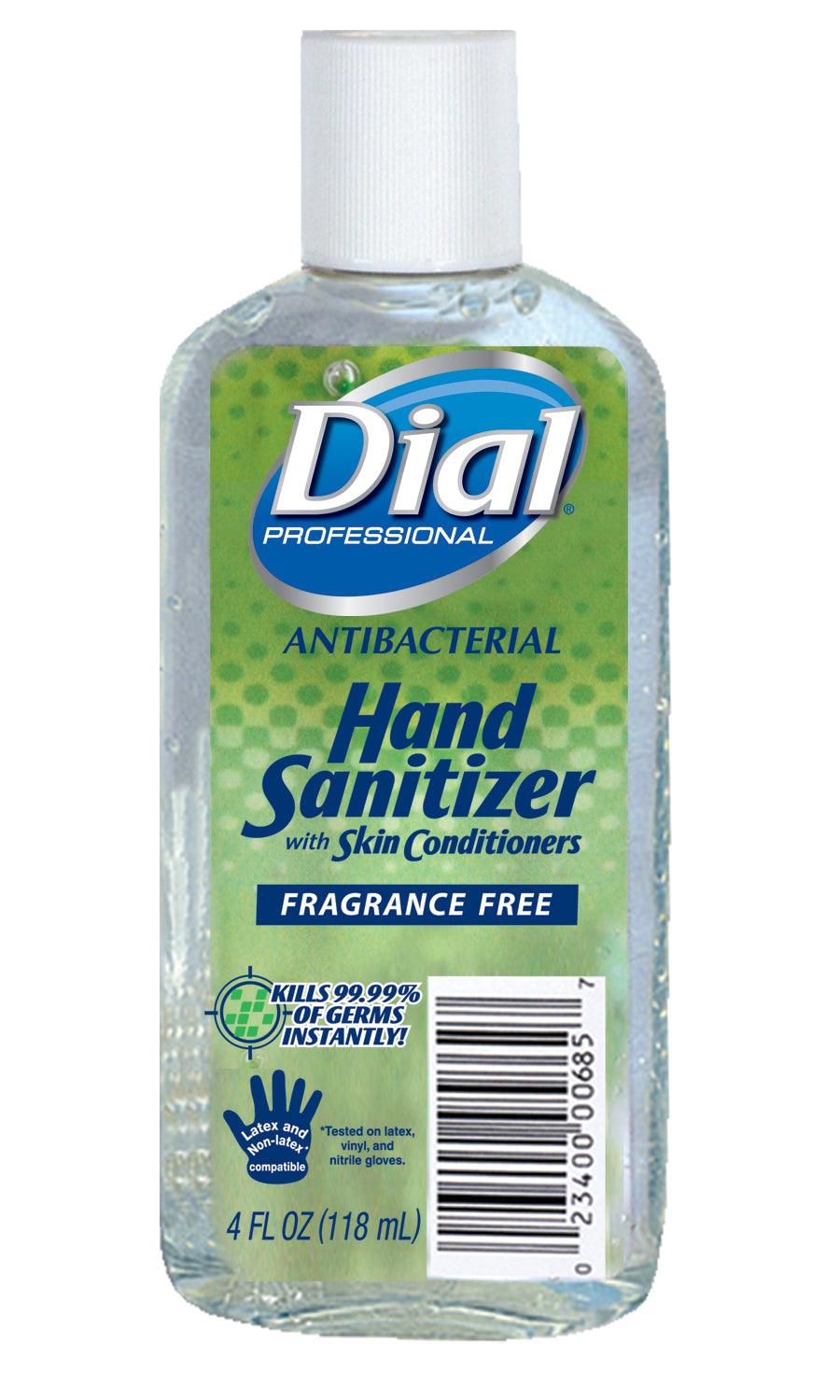 Dial Hand Sanitizer Fragrance Free-4 fl oz.s-24/Case