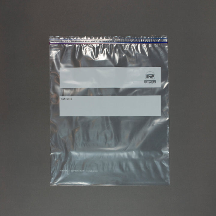 Royal 13 Inch X 15.63 Inch Two Gallon Double Zipper Bag-100 Each-1/Case