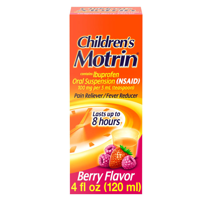 Motrin Children's Berry Oral Suspension Ibuprofen-4 fl oz.s-3/Box-12/Case