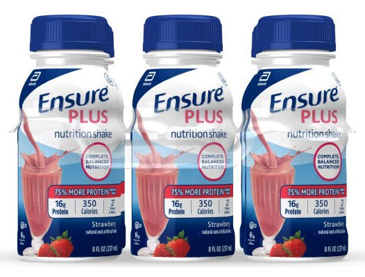 Ensure Plus Strawberry 8 oz.-8 fl oz.s-6/Box-4/Case