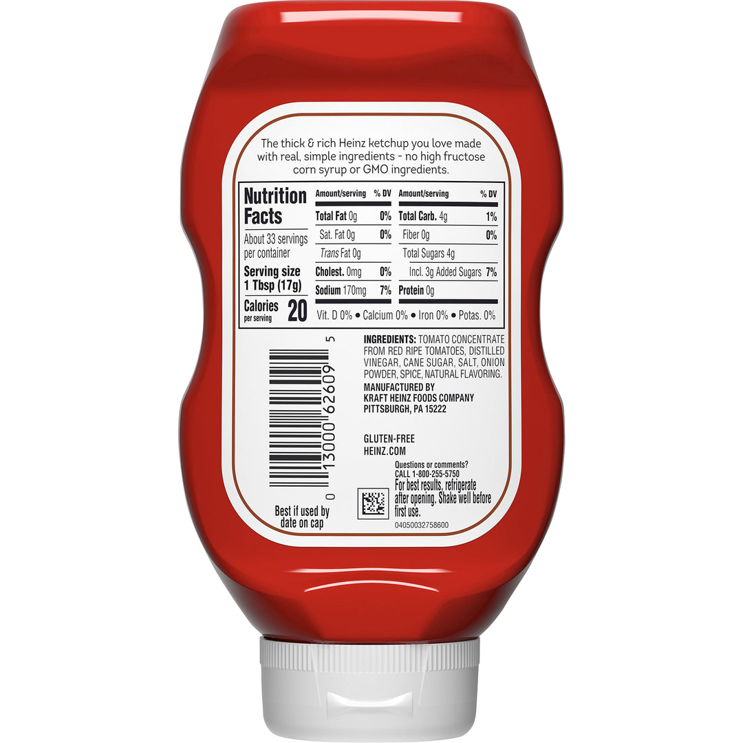 Simply Heinz Simply Ketchup Bottle-1.25 lb.-12/Case