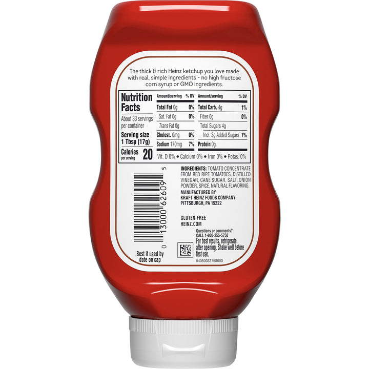 Simply Heinz Simply Ketchup Bottle-1.25 lb.-12/Case