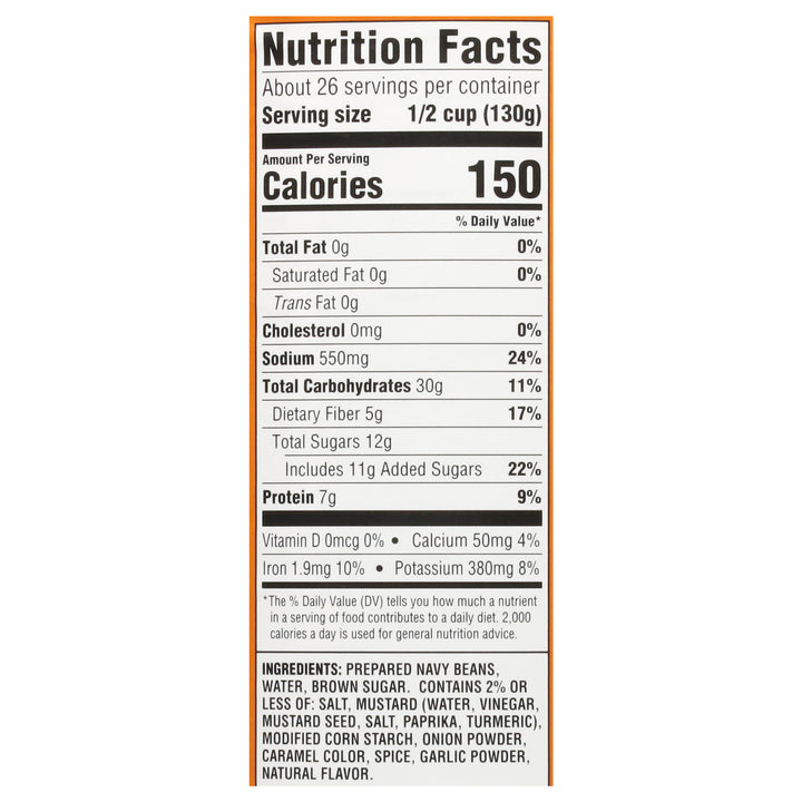 Bush's Best Vegetarian Baked Beans-117 oz.-6/Case