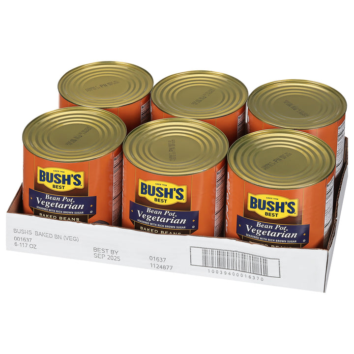 Bush's Best Vegetarian Baked Beans-117 oz.-6/Case