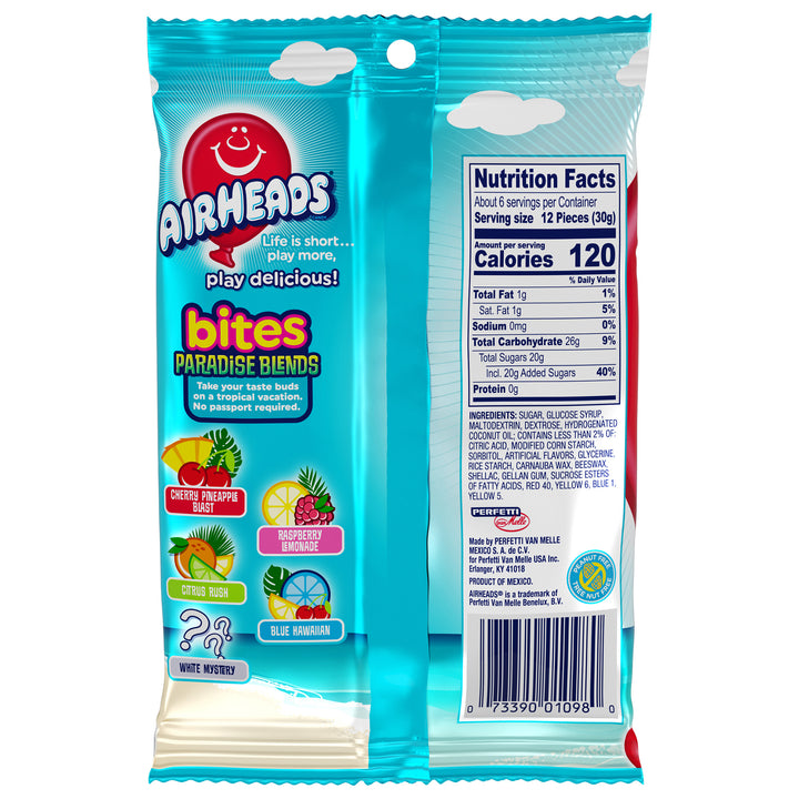 Airheads Paradise Blend Bites Peg Bag-6 oz.-12/Case