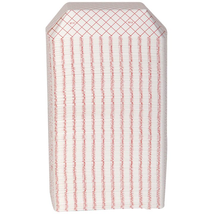 Kant Leek Dixie 2 Lb Polycoated Red Plaid Food Tray-250 Count-4/Case