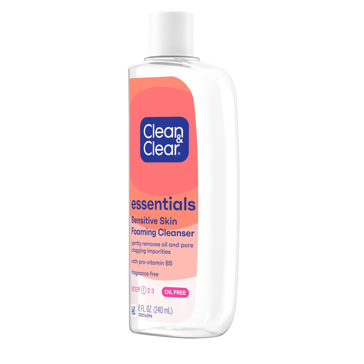 Clean & Clear Essentials Foaming Facial Oil Free Cleanser-8 fl oz.s-3/Box-8/Case