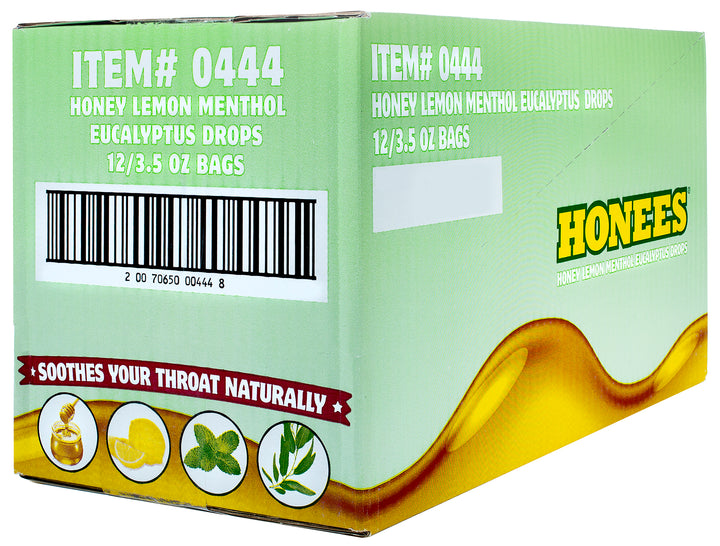 Honees Display Honey Lemon Cough Drops-20 Piece-12/Case