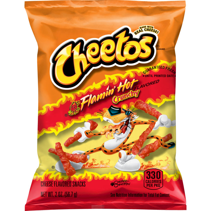 Cheetos Crunchy Flamin Hot Cheese Flavored Snack-2 oz.-64/Case