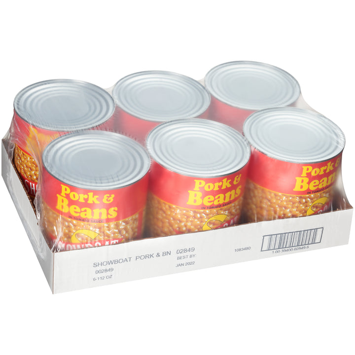 Showboat Pork & Beans Can-112 oz.-6/Case