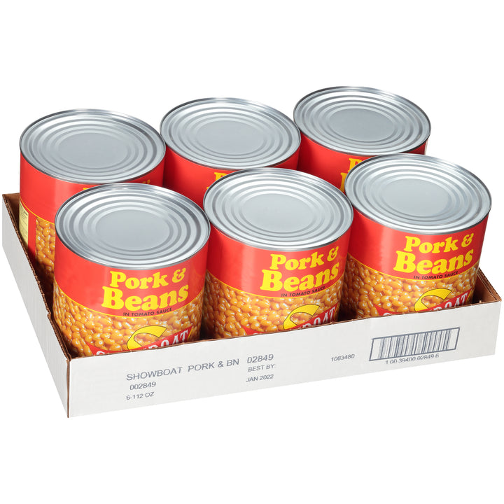 Showboat Pork & Beans Can-112 oz.-6/Case