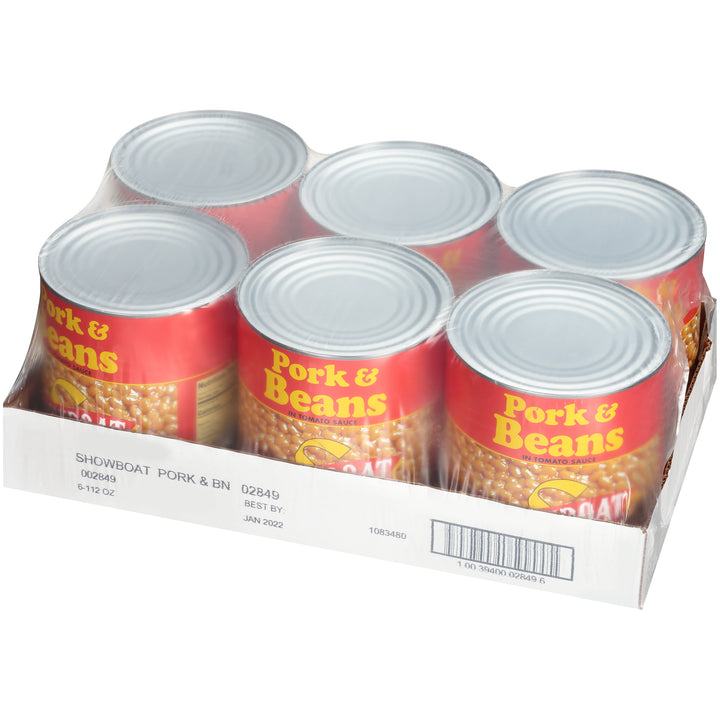 Showboat Pork & Beans Can-112 oz.-6/Case