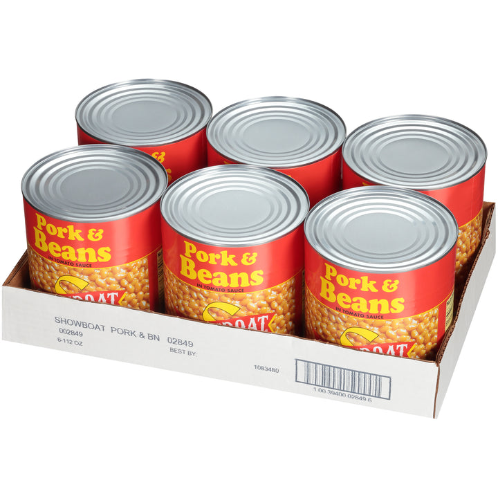 Showboat Pork & Beans Can-112 oz.-6/Case