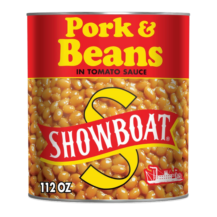 Showboat Pork & Beans Can-112 oz.-6/Case