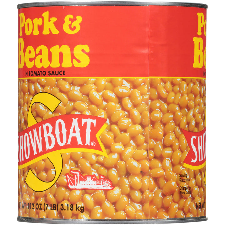 Showboat Pork & Beans Can-112 oz.-6/Case