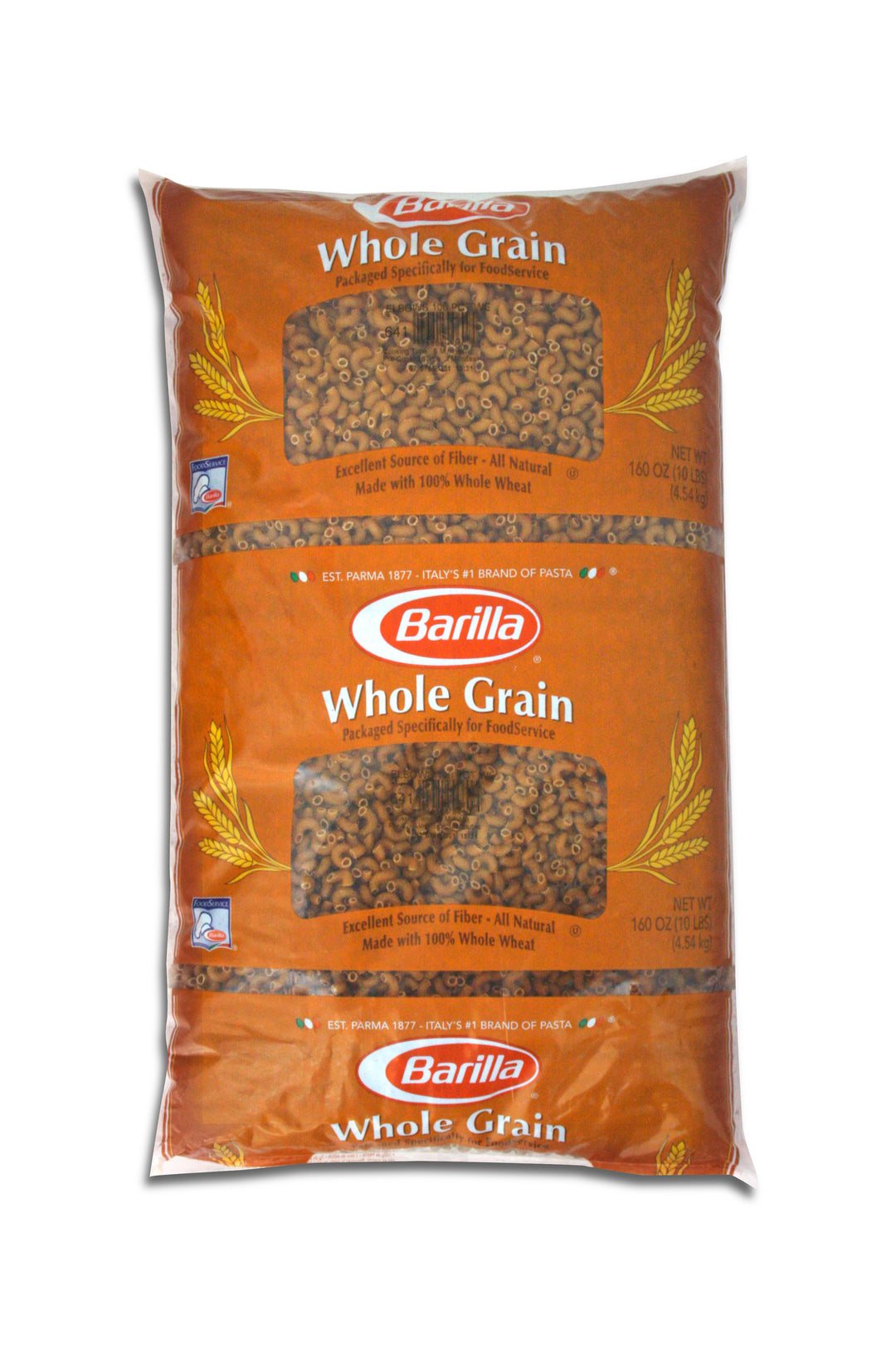 Barilla 100% Whole Grain Non-Gmo Elbows Bulk-160 oz.-2/Case