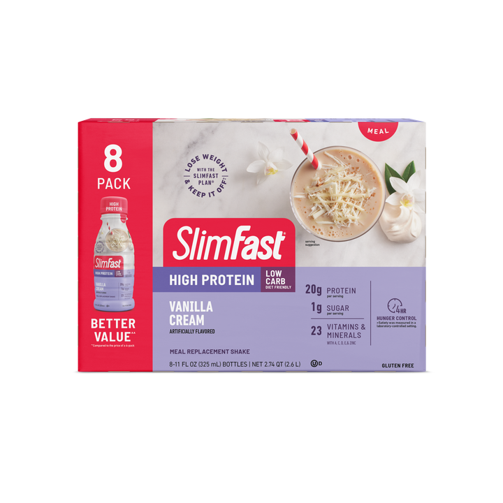Slimfast Advanced Nutrition Ready To Drink Vanilla Cream Shake-11 fl oz.s-8/Box-3/Case