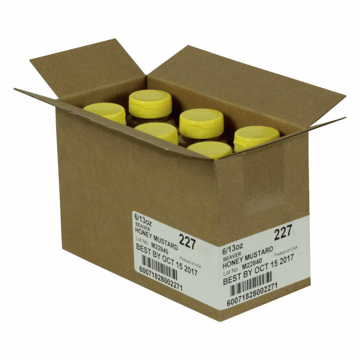 Beaver Honey Mustard Bottle-13 oz.-6/Case