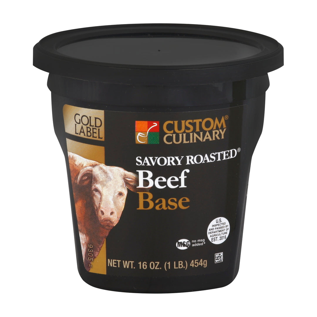 Gold Label No Msg Added Savory Roasted Beef Base Paste-1 lb.-6/Case