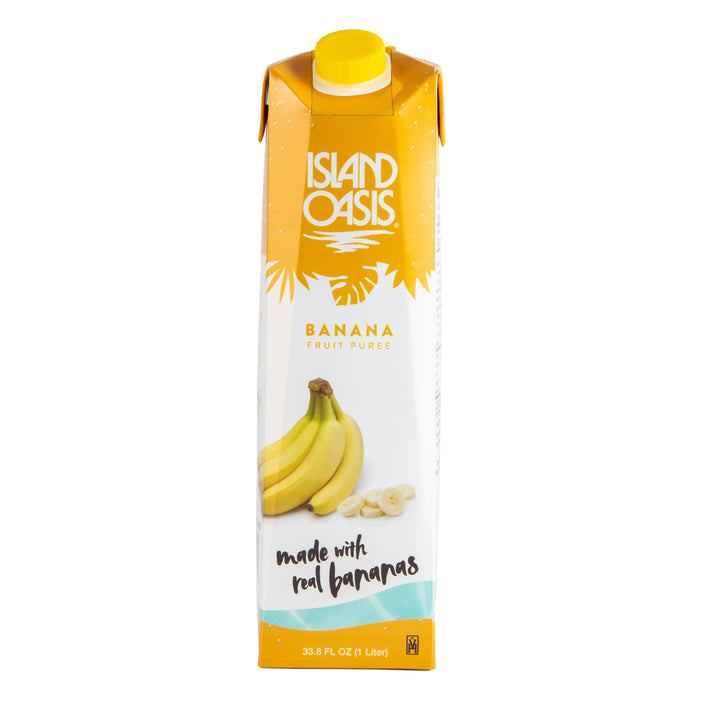 Island Oasis Aseptic Banana Frozen Drink And Smoothie Cocktail Mixer-1 Liter-12/Case