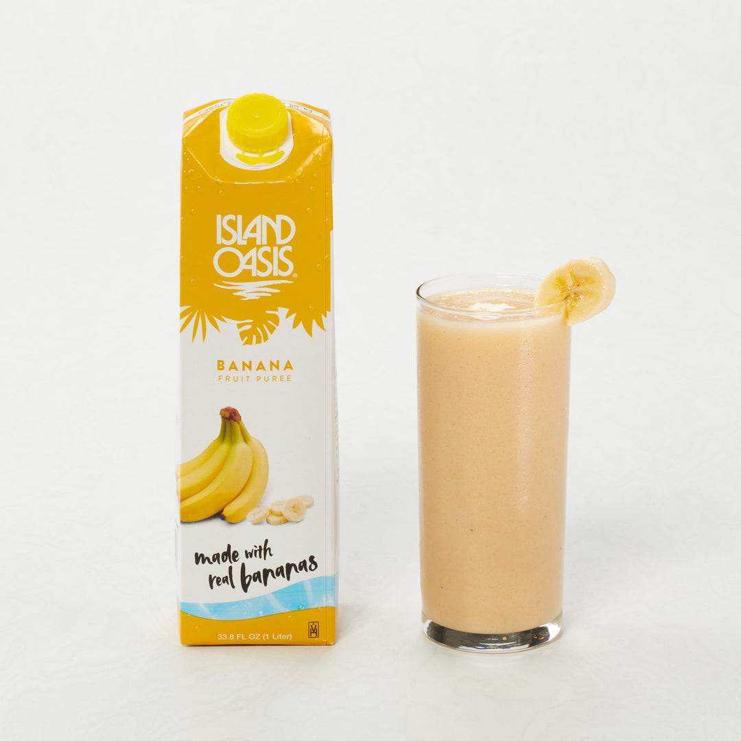 Island Oasis Aseptic Banana Frozen Drink And Smoothie Cocktail Mixer-1 Liter-12/Case