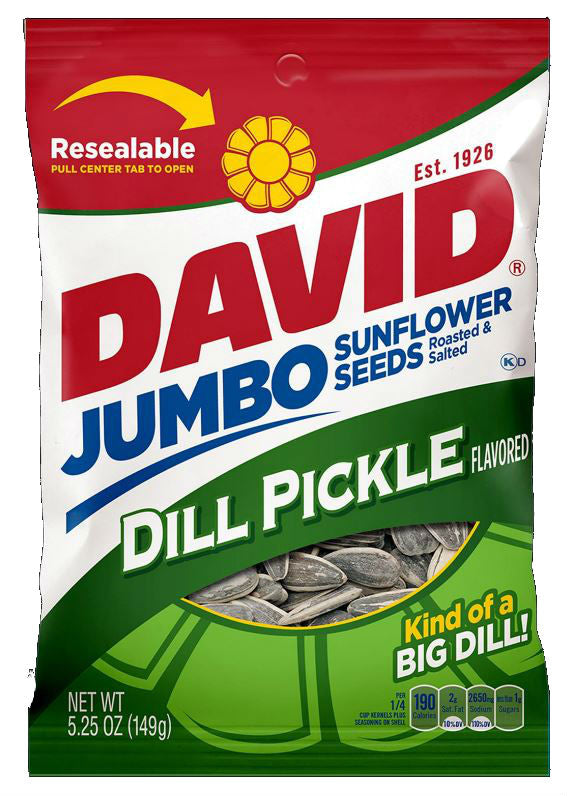 David Dill Pickle Sunflower Seeds-5.25 oz.-12/Case
