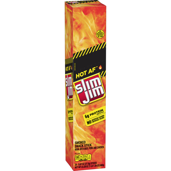 Slim Jim Giant Hot-0.97 oz.-24/Box-6/Case