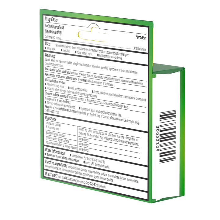 Zyrtec 24 Hour Hives Relief-5 Count-4/Box-9/Case